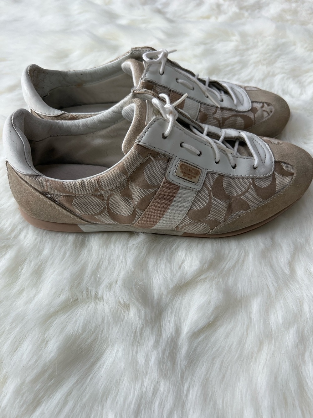 Vintage Coach Canvas Low-Top Sneakers size 8M